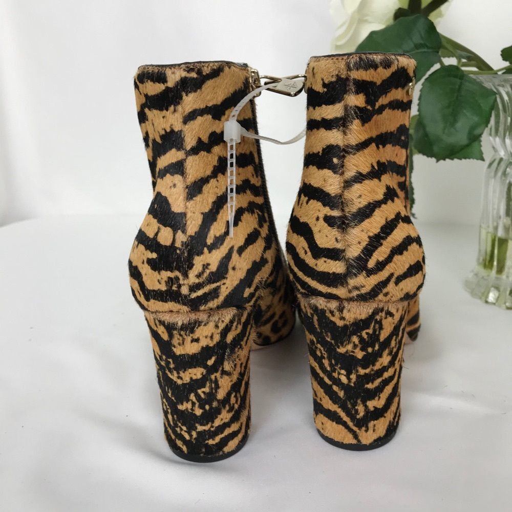 🔴 Antonio Melani Leopard/Tiger Print Fur Bootie - Picture 13 of 16